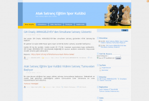 Atak Satranç Eğitim Spor Klübü sitesi ekran görüntüsü